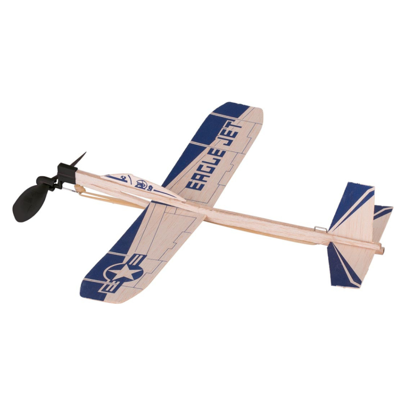 GOKI Svævefly Eagle Jet - med elastik motor